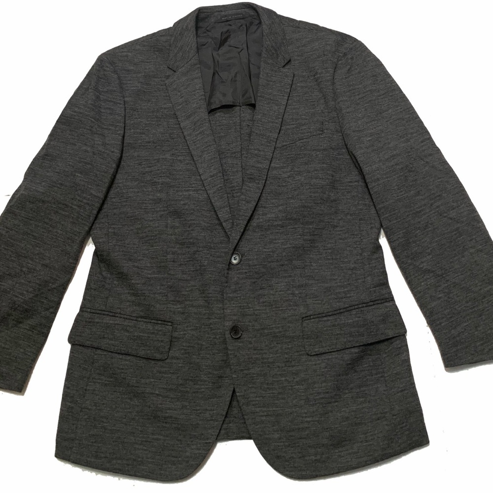 40 R / Hugo Boss Dark Gray Men's Blazer